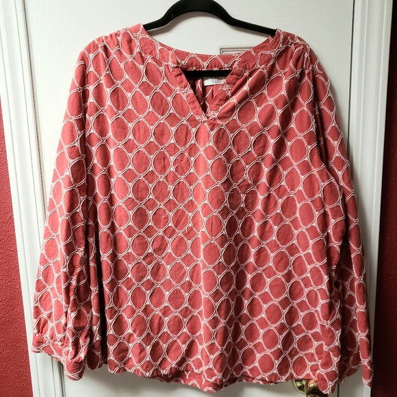 Tops - Sold Elsewhere - Red Detail Blouse